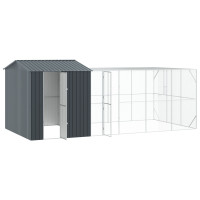Produktbild för Fågelbur Antracit 635 x 304 x 247 cm Galvaniserat Stål