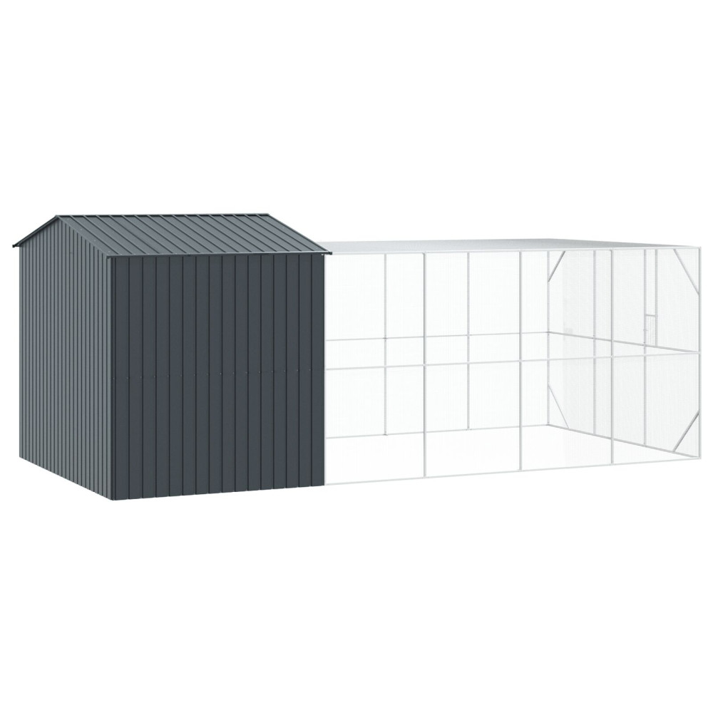 Produktbild för Fågelbur Antracit 635 x 304 x 247 cm Galvaniserat Stål