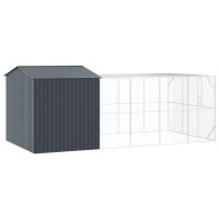 Produktbild för Fågelbur Antracit 635 x 304 x 247 cm Galvaniserat Stål