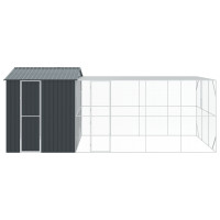 Produktbild för Fågelbur Antracit 635 x 304 x 247 cm Galvaniserat Stål