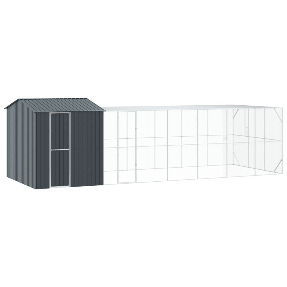 Produktbild för Fågelbur Antracit 845 x 304 x 247 cm Galvaniserat Stål