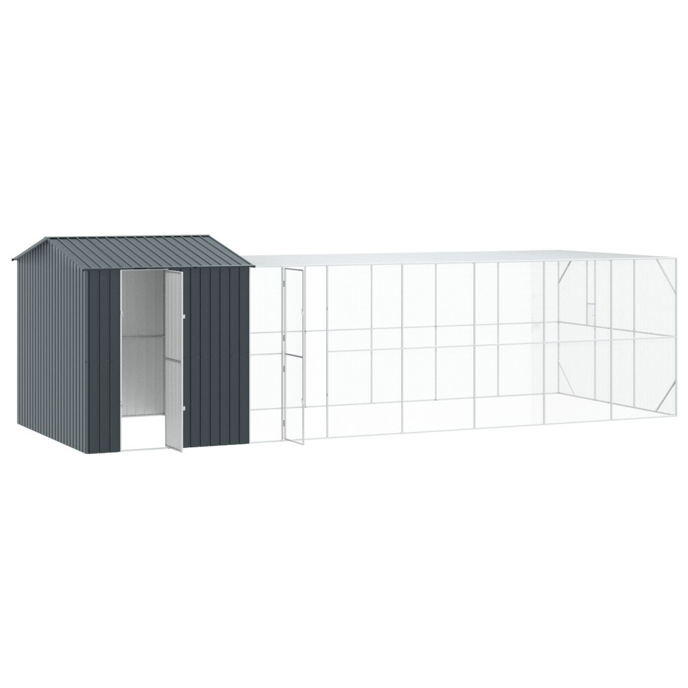 Produktbild för Fågelbur Antracit 845 x 304 x 247 cm Galvaniserat Stål