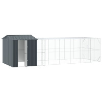 Produktbild för Fågelbur Antracit 845 x 304 x 247 cm Galvaniserat Stål