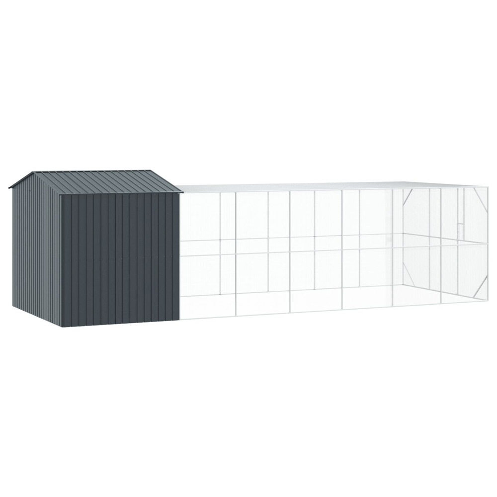 Produktbild för Fågelbur Antracit 845 x 304 x 247 cm Galvaniserat Stål
