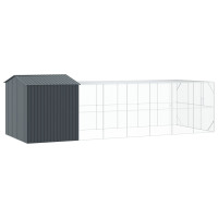 Produktbild för Fågelbur Antracit 845 x 304 x 247 cm Galvaniserat Stål