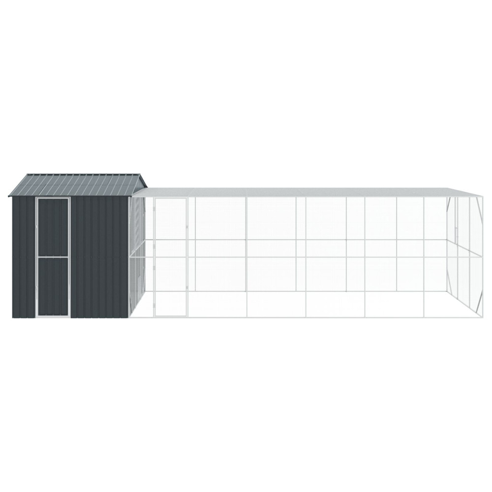 Produktbild för Fågelbur Antracit 845 x 304 x 247 cm Galvaniserat Stål