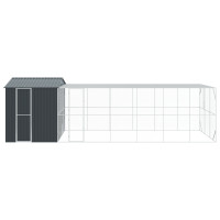 Produktbild för Fågelbur Antracit 845 x 304 x 247 cm Galvaniserat Stål