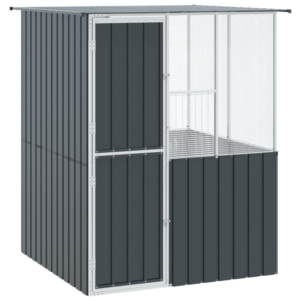 Produktbild för Fågelbur Antracit 165 x 165 x 200 cm Galvaniserat Stål