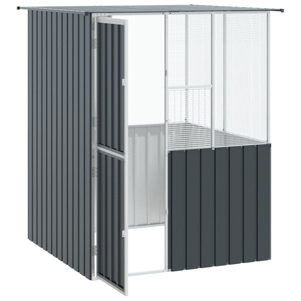 Produktbild för Fågelbur Antracit 165 x 165 x 200 cm Galvaniserat Stål