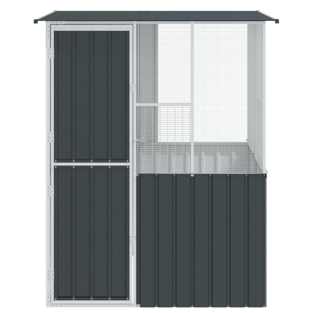 Produktbild för Fågelbur Antracit 165 x 165 x 200 cm Galvaniserat Stål