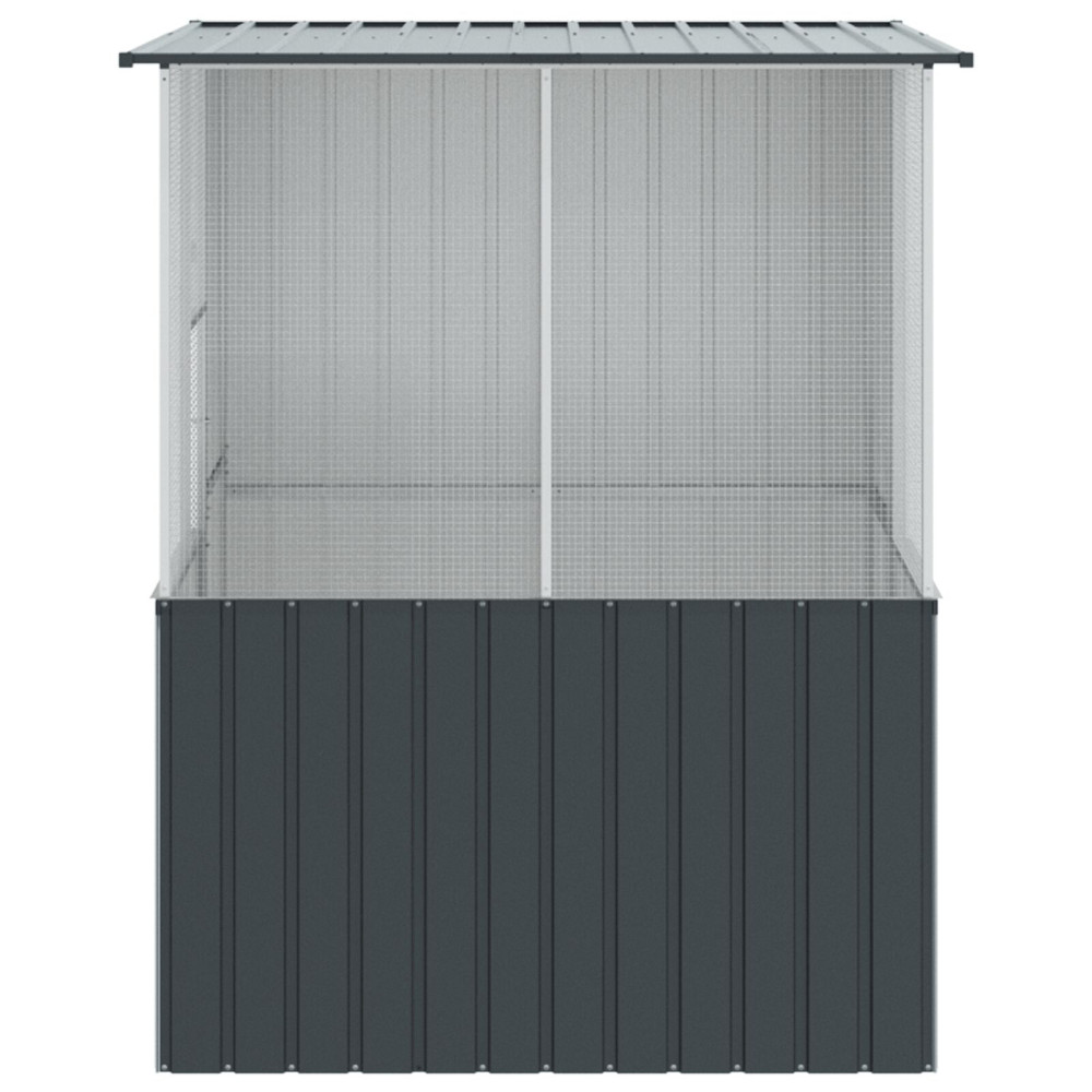 Produktbild för Fågelbur Antracit 165 x 165 x 200 cm Galvaniserat Stål