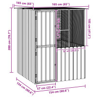 Produktbild för Fågelbur Antracit 165 x 165 x 200 cm Galvaniserat Stål