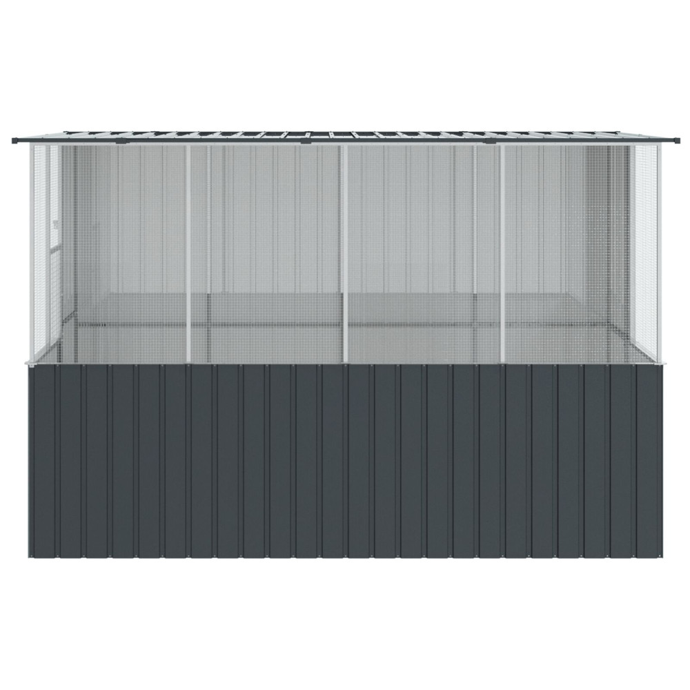 Produktbild för Fågelbur Antracit 165 x 318 x 200 cm Galvaniserat Stål