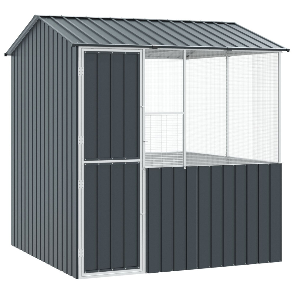 Produktbild för Fågelbur Antracit 215 x 209 x 230 cm Galvaniserat Stål