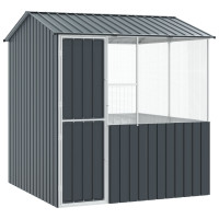 Produktbild för Fågelbur Antracit 215 x 209 x 230 cm Galvaniserat Stål