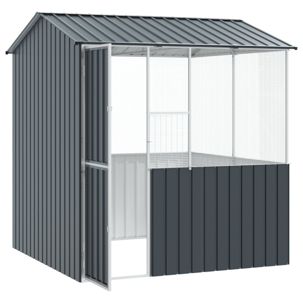 Produktbild för Fågelbur Antracit 215 x 209 x 230 cm Galvaniserat Stål
