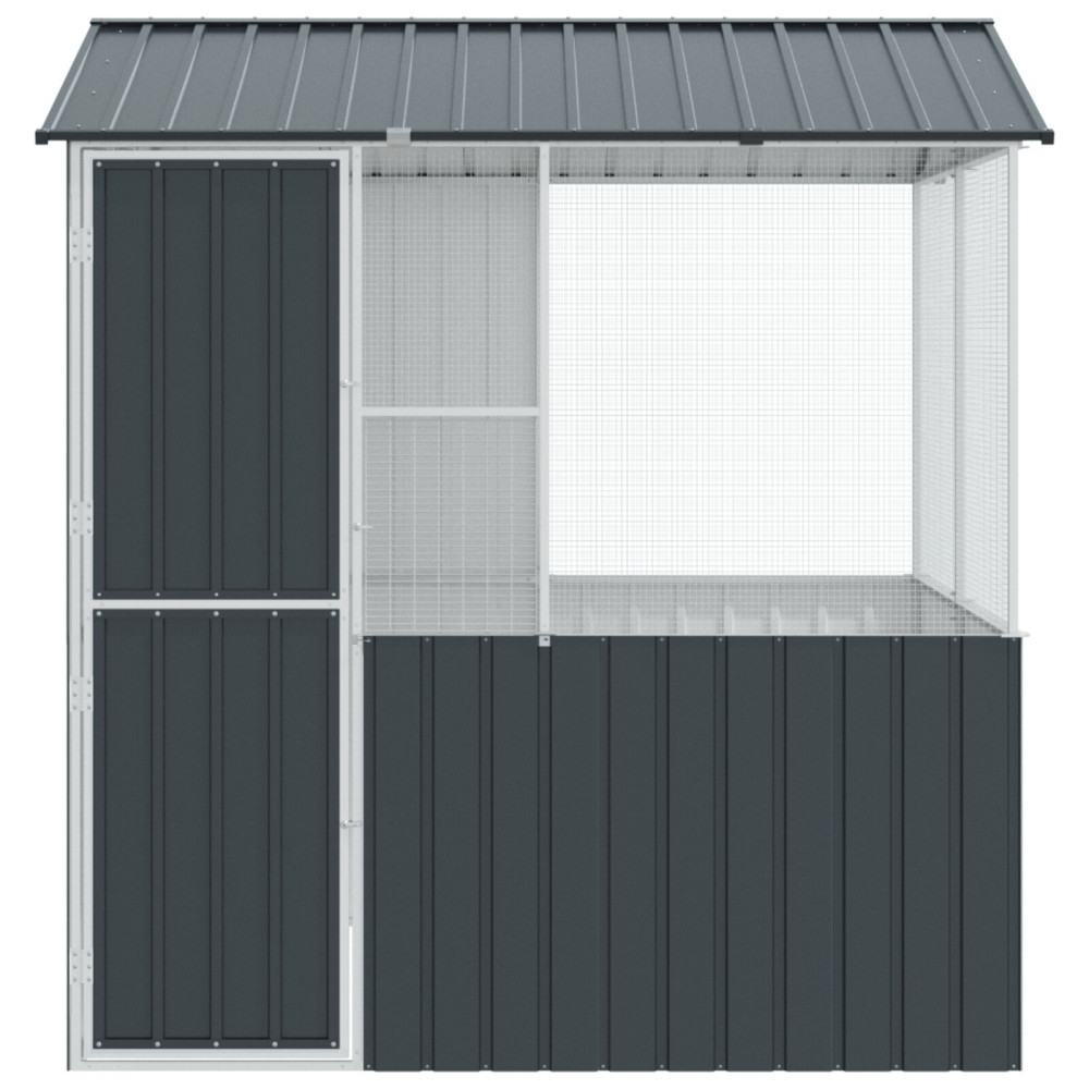 Produktbild för Fågelbur Antracit 215 x 209 x 230 cm Galvaniserat Stål