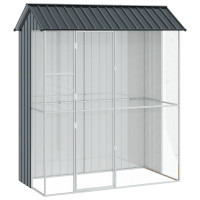 Produktbild för Fågelbur Antracit 215 x 110 x 247 cm Galvaniserat Stål