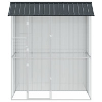 Produktbild för Fågelbur Antracit 215 x 110 x 247 cm Galvaniserat Stål