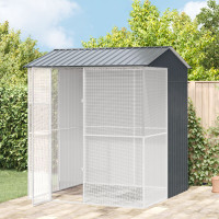 Produktbild för Fågelbur Antracit 215 x 210 x 247 cm Galvaniserat Stål