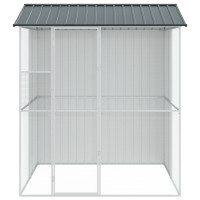 Produktbild för Fågelbur Antracit 215 x 210 x 247 cm Galvaniserat Stål