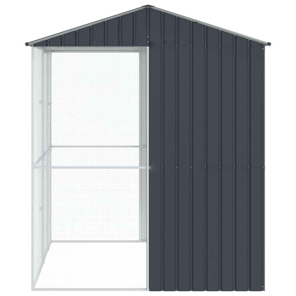 Produktbild för Fågelbur Antracit 215 x 210 x 247 cm Galvaniserat Stål