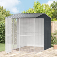 Produktbild för Fågelbur Antracit 215 x 310 x 247 cm Galvaniserat Stål
