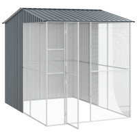 Produktbild för Fågelbur Antracit 215 x 310 x 247 cm Galvaniserat Stål
