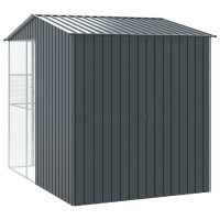Produktbild för Fågelbur Antracit 215 x 310 x 247 cm Galvaniserat Stål
