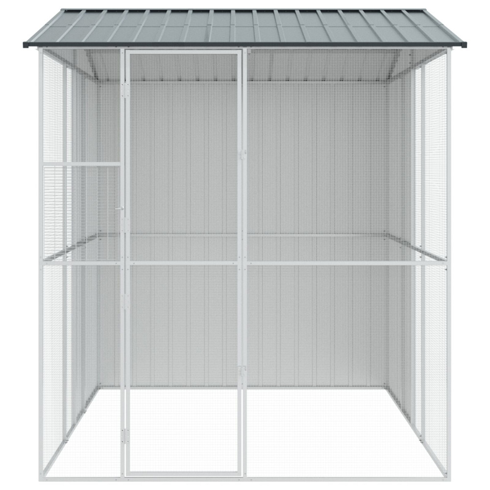 Produktbild för Fågelbur Antracit 215 x 310 x 247 cm Galvaniserat Stål