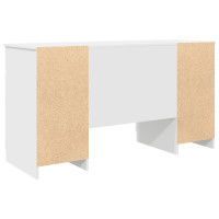 Produktbild för Skrivbord med låda Vit 140 x 49 x 76 cm Konstruerat trä