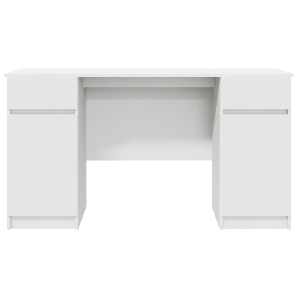 Produktbild för Skrivbord med låda Vit 140 x 49 x 76 cm Konstruerat trä