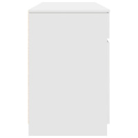 Produktbild för Skrivbord med låda Vit 140 x 49 x 76 cm Konstruerat trä