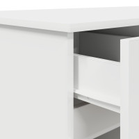 Produktbild för Skrivbord med låda Vit 140 x 49 x 76 cm Konstruerat trä
