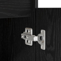 Produktbild för Skrivbord med låda Svart ek 140 x 49 x 76 cm Konstruerat trä