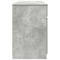 Produktbild för Skrivbord med låda Betonggrå 140 x 49 x 76 cm Konstruerat trä