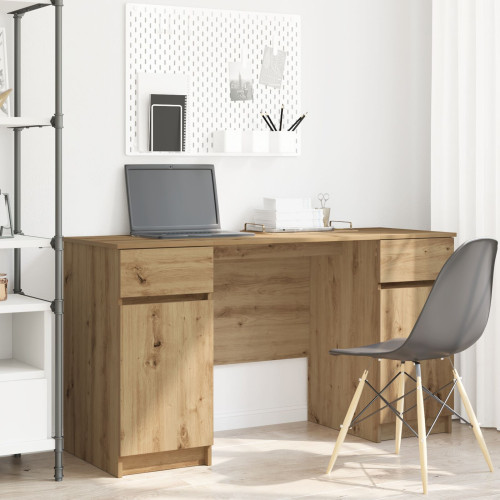 vidaXL Skrivbord artisan ek Konstruerat trä 140 x 49 x 76 cm