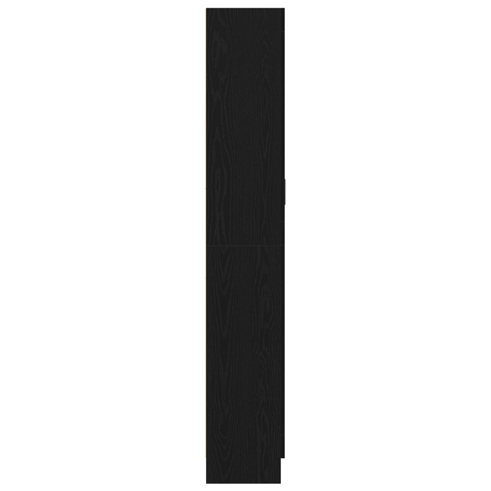 Produktbild för Bokskåp Svart ek 82,5 x 30,5 x 185 cm Konstruerat trä