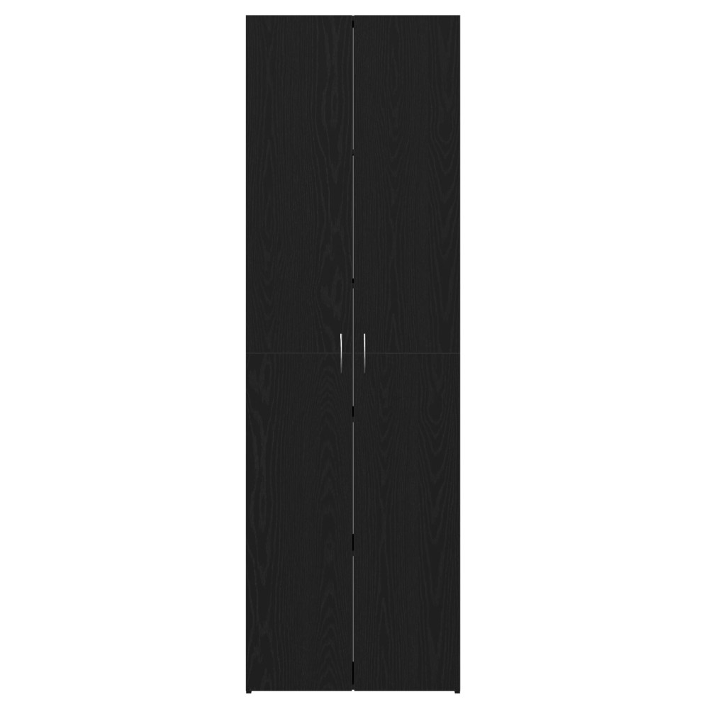 Produktbild för Kontorsskåp med hylla Svart Ek 60 x 32 x 190 cm Konstruerat trä