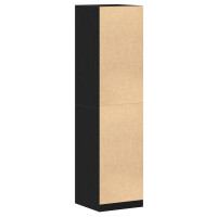 Produktbild för Garderob med låda Svart Ek 50 x 50 x 200 cm Konstruerat trä