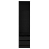 Produktbild för Garderob med låda Svart Ek 50 x 50 x 200 cm Konstruerat trä
