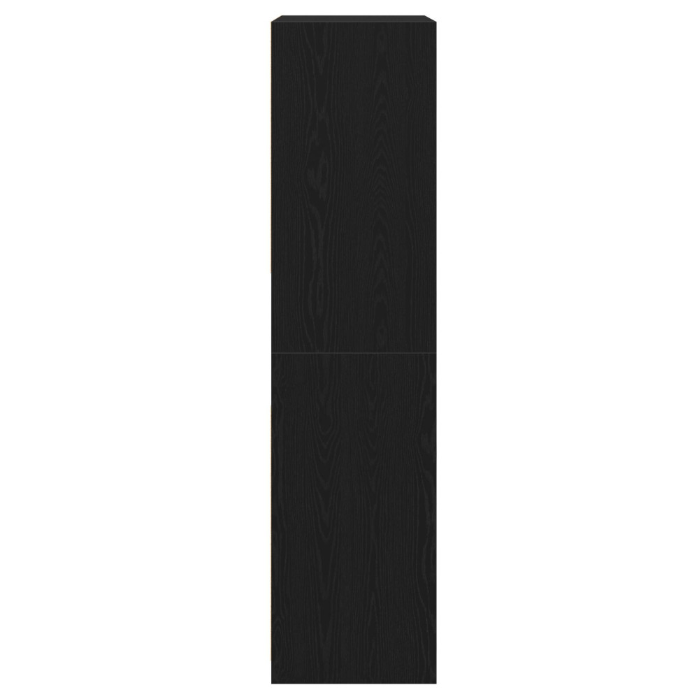 Produktbild för Garderob med låda Svart Ek 50 x 50 x 200 cm Konstruerat trä