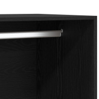 Produktbild för Garderob med låda Svart Ek 50 x 50 x 200 cm Konstruerat trä