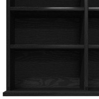 Produktbild för CD Skåp med hylla Svart Ek 101 x 23 x 177,5 cm Konstruerat trä