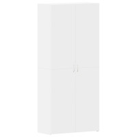 Produktbild för Skoskåp med hylla Vit 80 x 35.5 x 180 cm Konstruerat trä