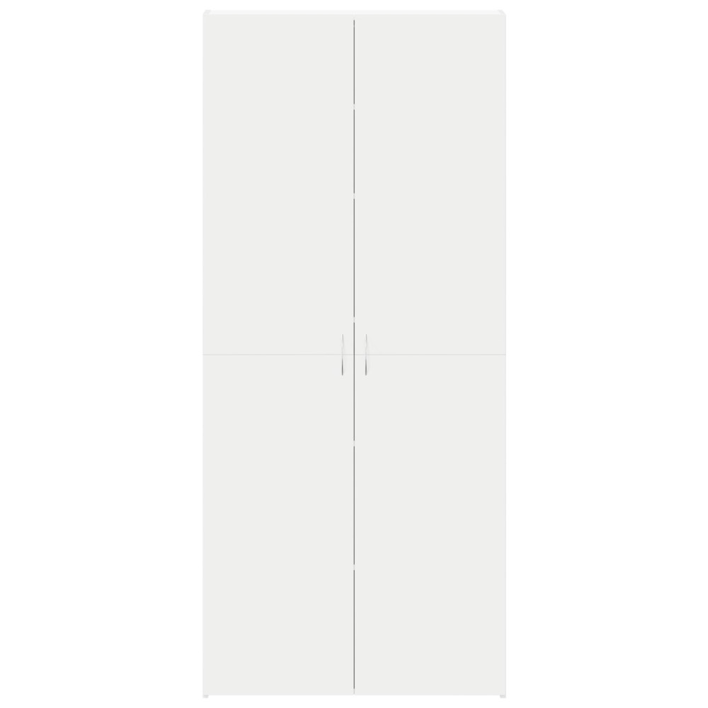 Produktbild för Skoskåp med hylla Vit 80 x 35.5 x 180 cm Konstruerat trä