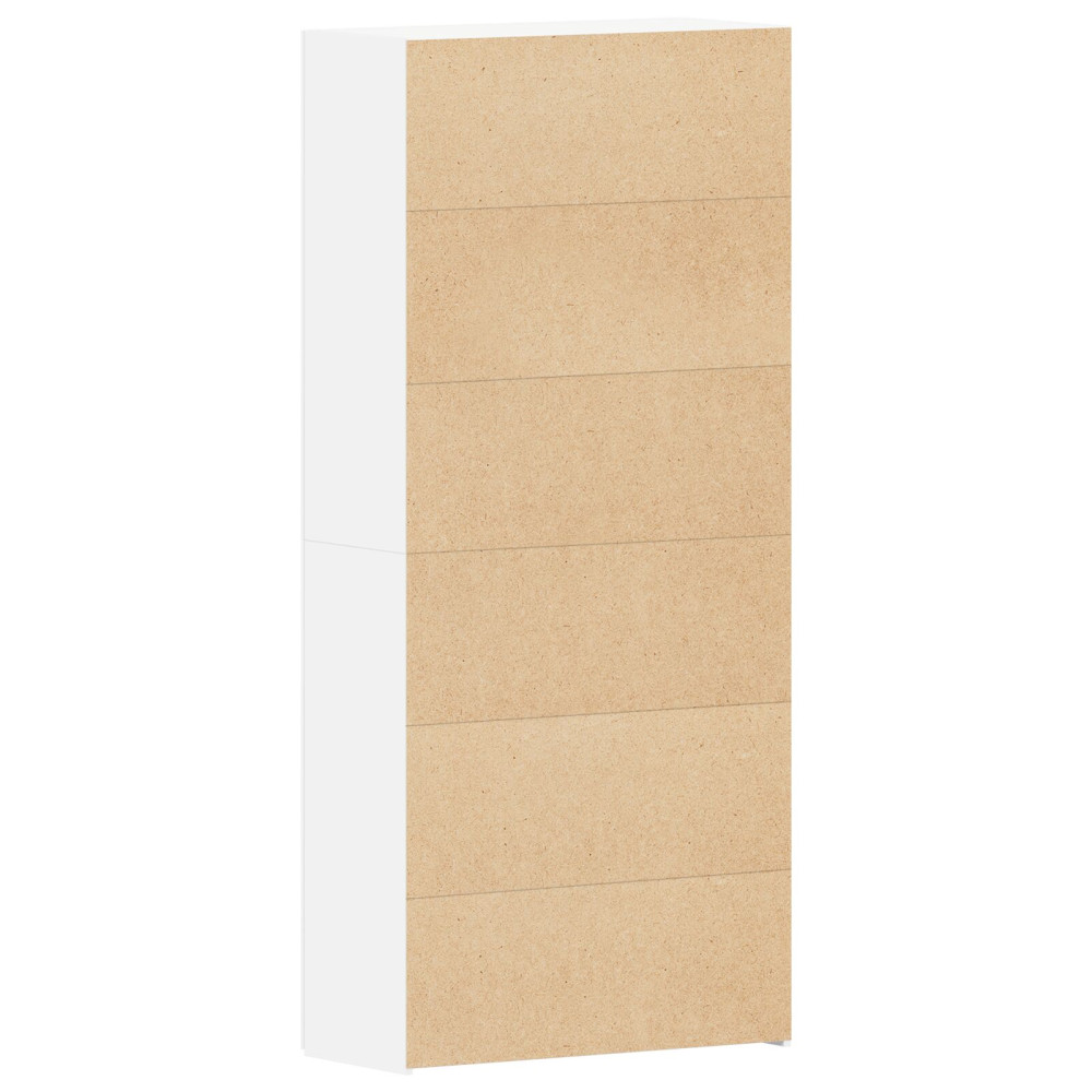 Produktbild för Skoskåp med hylla Vit 80 x 35.5 x 180 cm Konstruerat trä
