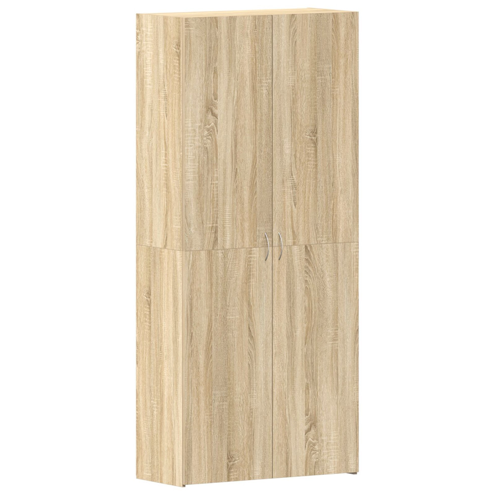 Produktbild för Skoskåp med hylla Brun 80 x 35.5 x 180 cm Konstruerat trä