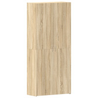 Produktbild för Skoskåp med hylla Brun 80 x 35.5 x 180 cm Konstruerat trä