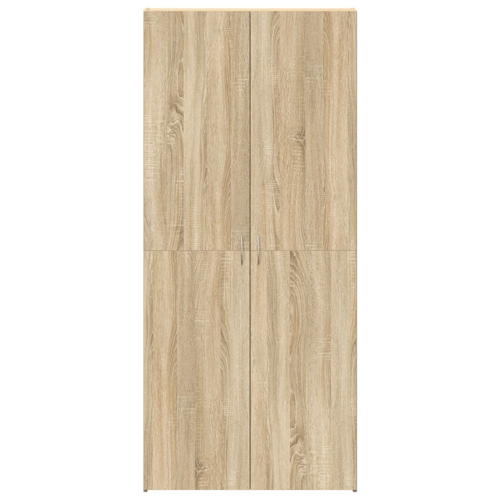 Produktbild för Skoskåp med hylla Brun 80 x 35.5 x 180 cm Konstruerat trä